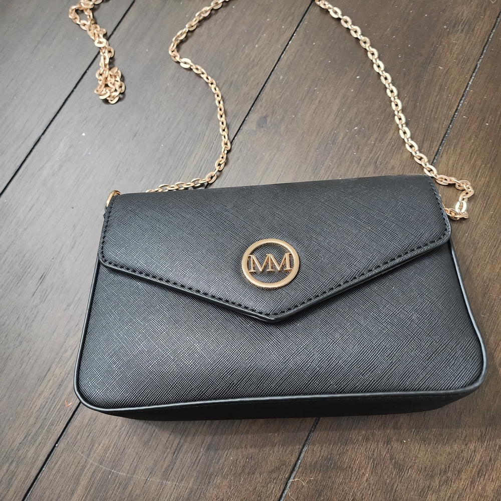 Marilyn Monroe Black Crossbody Bag with Gold Chain